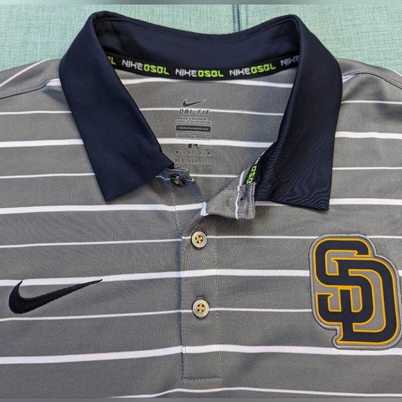 Men's Large Nike MLB San Diego Padres Short Sleeve Polo - Picture 3 of 7